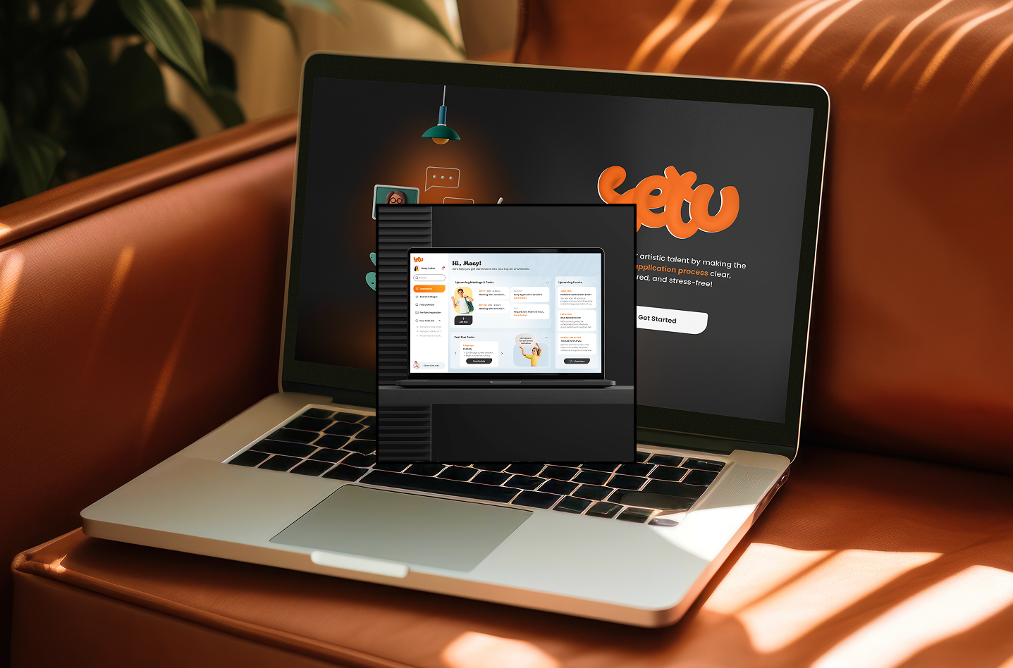 Setu Project - Laptop showing design interface