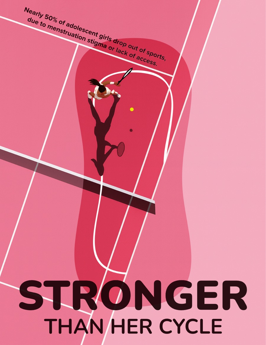 Poster: Stronger than her cycle.