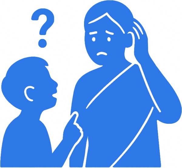 A teacher puzzled at a question from a student.