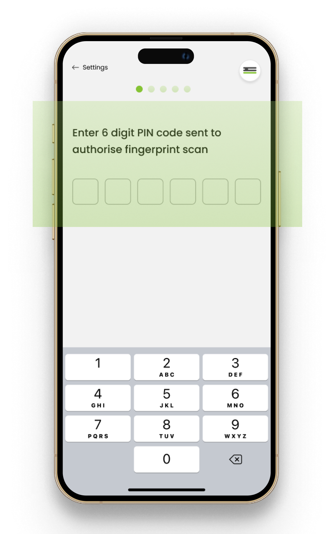 Before: PIN authentication.