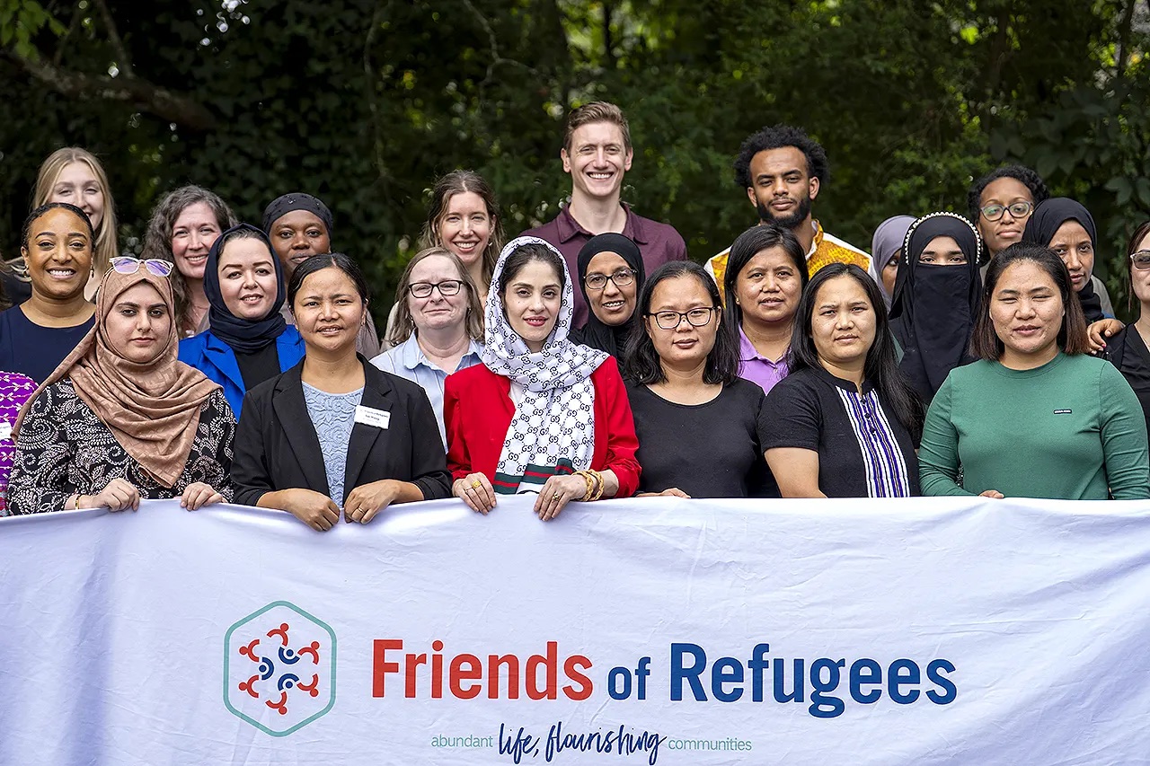 Our team with staff at Friends of Refugees in Atlanta.